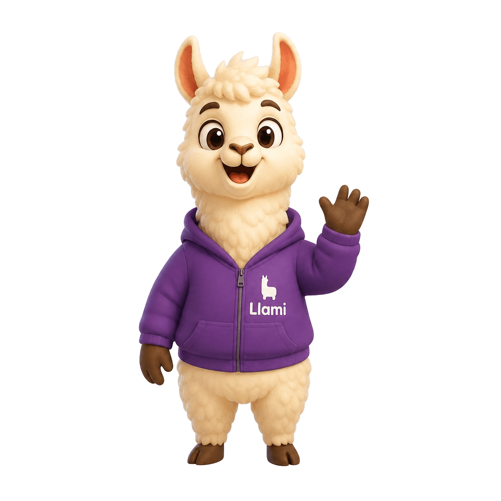 Llami te da la bienvenida al crear tu cuenta